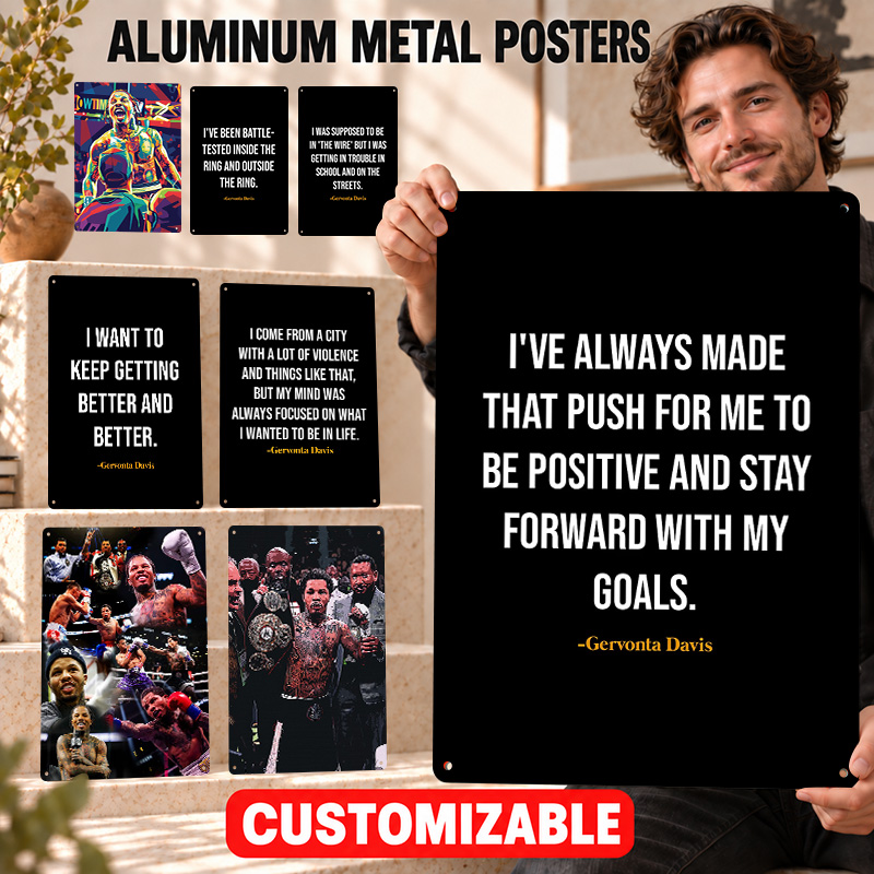 Home Gym Custom - Gervonta Davis Textured Metal Posters Athletic