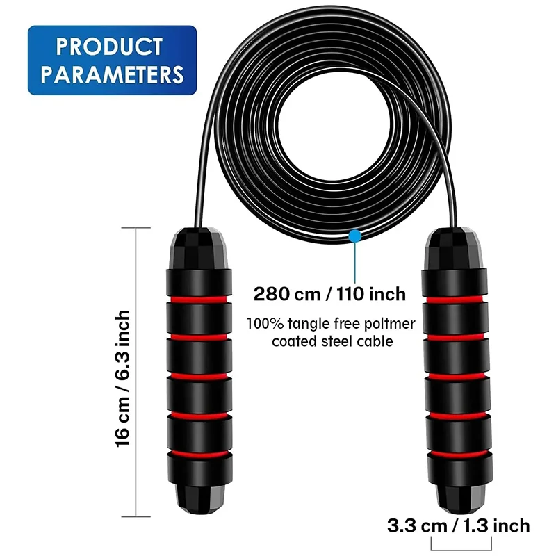 Jump Rope Bearing - Adjustable Steel Wire Jump Rope with