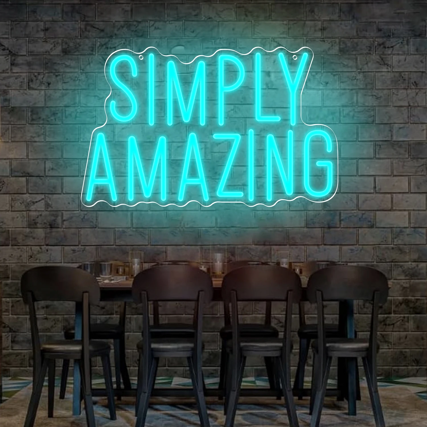 Home Gym Aesthetic - Simply Amazing Neon Sign Motivational Quote
