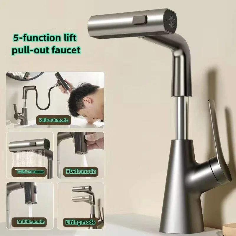 Pull Up Bar Tower - Basin Faucets Hot and Cold Faucet