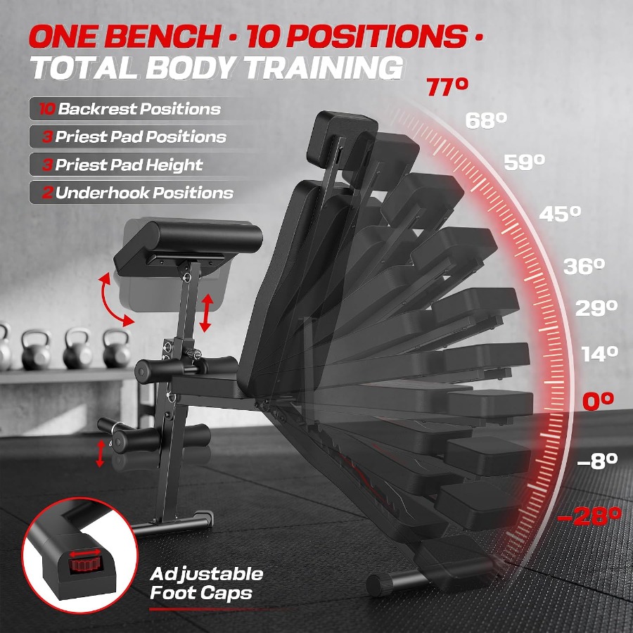 Adjustable Weight Bench with L - огляд і ціна Home Gym Leg Extension