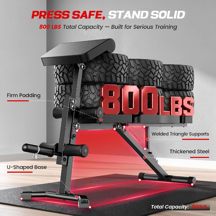 Adjustable Weight Bench with L - огляд і ціна Home Gym Leg Extension