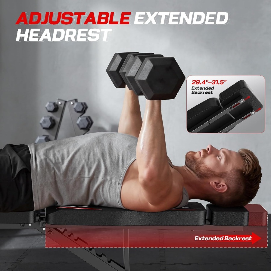 Adjustable Weight Bench with L - огляд і ціна Home Gym Leg Extension