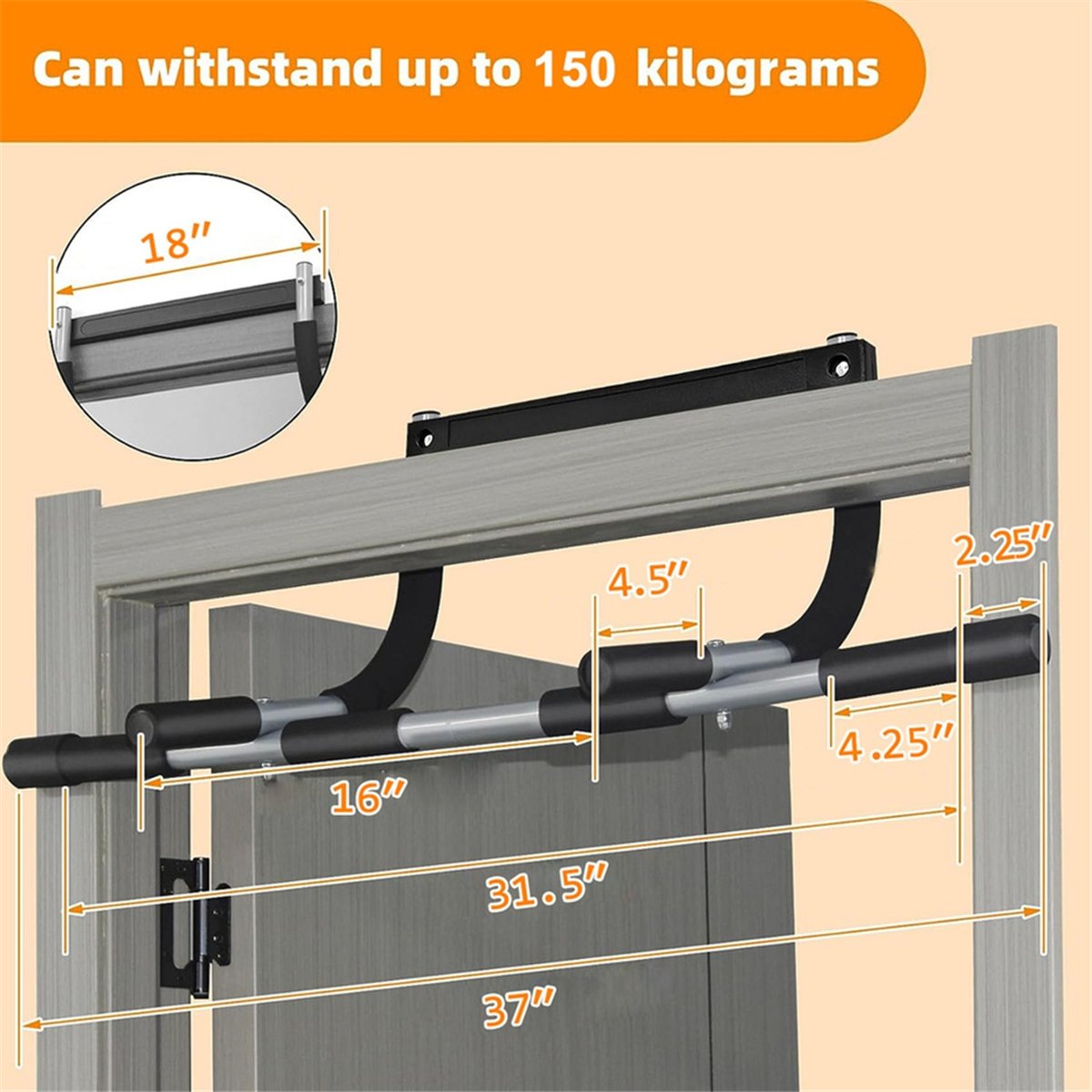 ABST Wall Mounted Pull Up Bar  - огляд і ціна Chin Up Doorframe