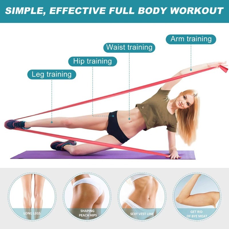 Natural Latex Resistance Bands - огляд і ціна Leg Home Gym Workout