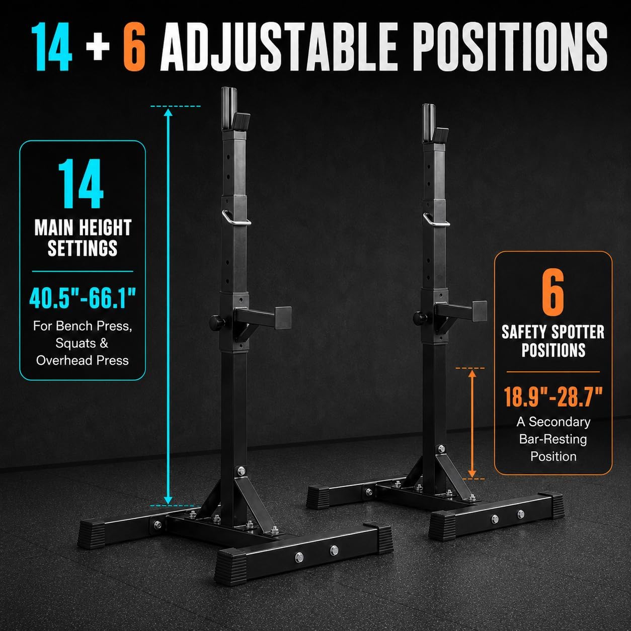 Adjustable Squat Rack Stands f - огляд і ціна Home Gym Usa