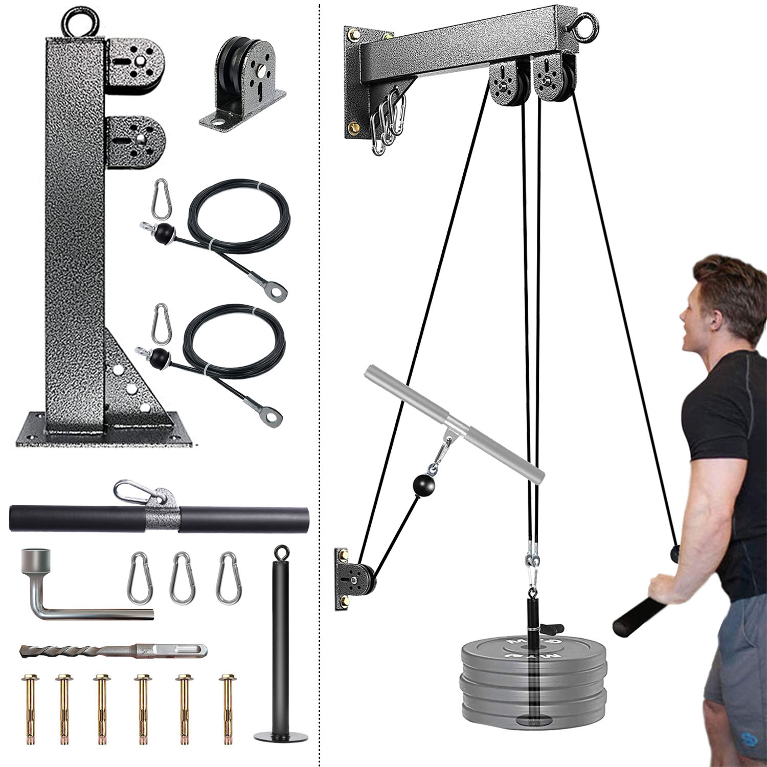 Fitness Wall Mounted Pulley Sy - огляд і ціна Lat Pulldown Cable