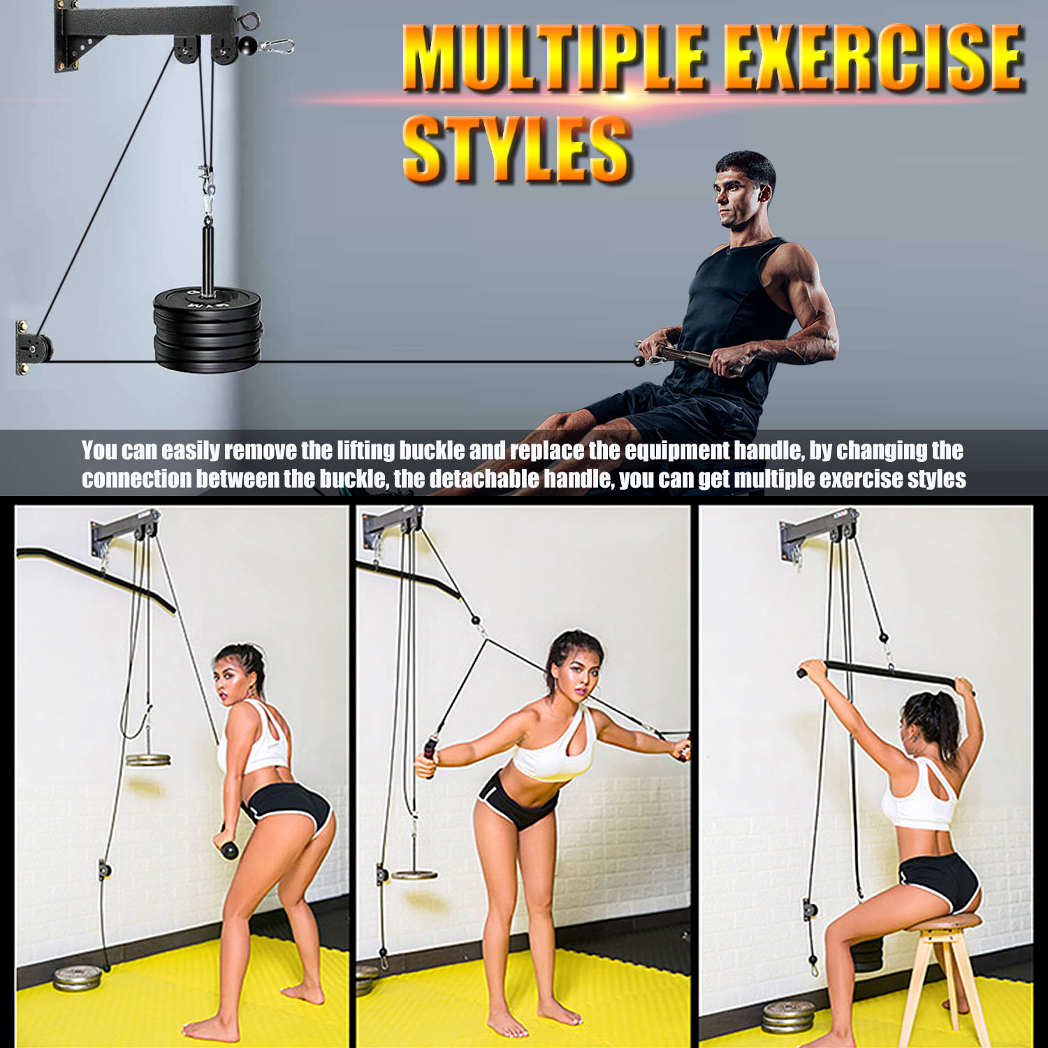 Fitness Wall Mounted Pulley Sy - огляд і ціна Lat Pulldown Cable
