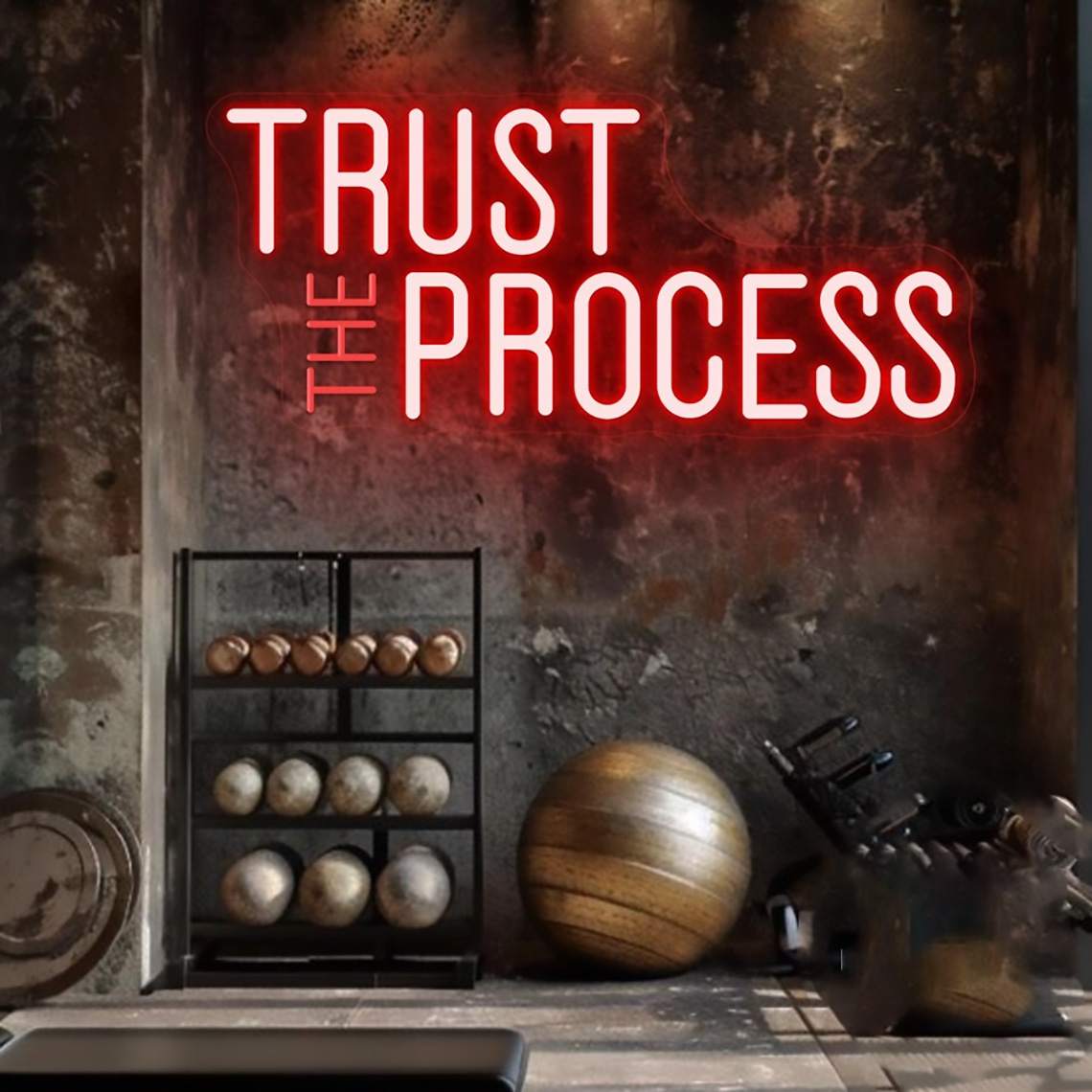 Trust The Process Neon Sign, C - огляд і ціна Home Gym Custom
