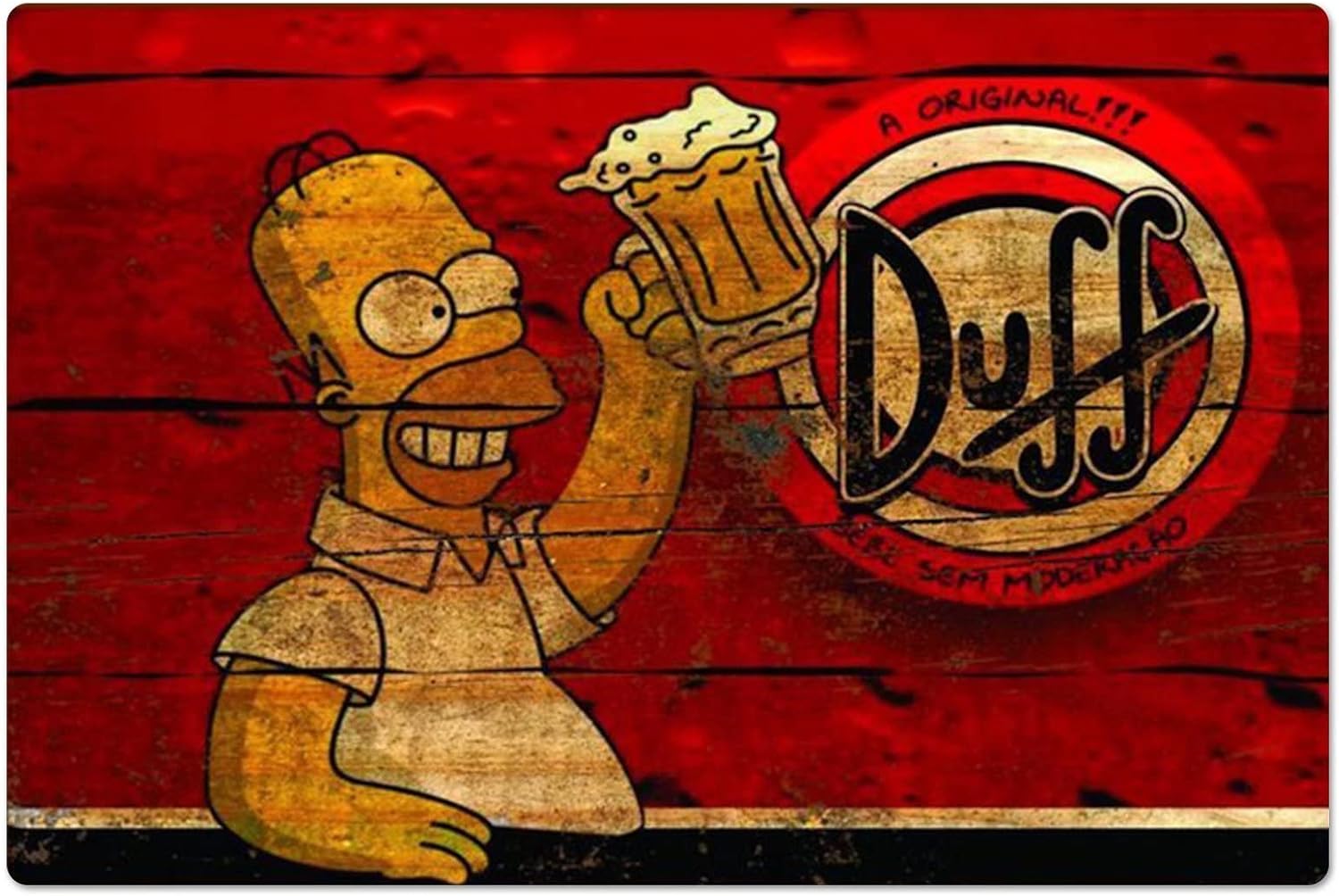 Retro Metal Poster Homer Duff  - огляд і ціна Home Gym Aesthetic