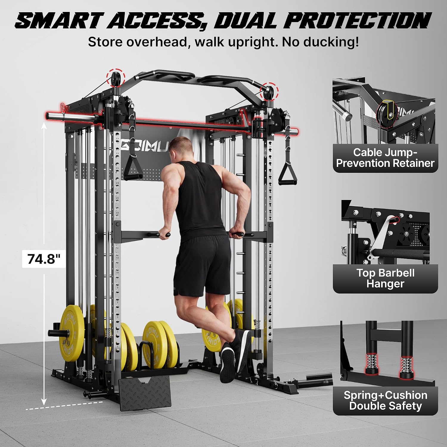 SM4 Smith Machine with Dual Pu - огляд і ціна Home Gym With Leg Press