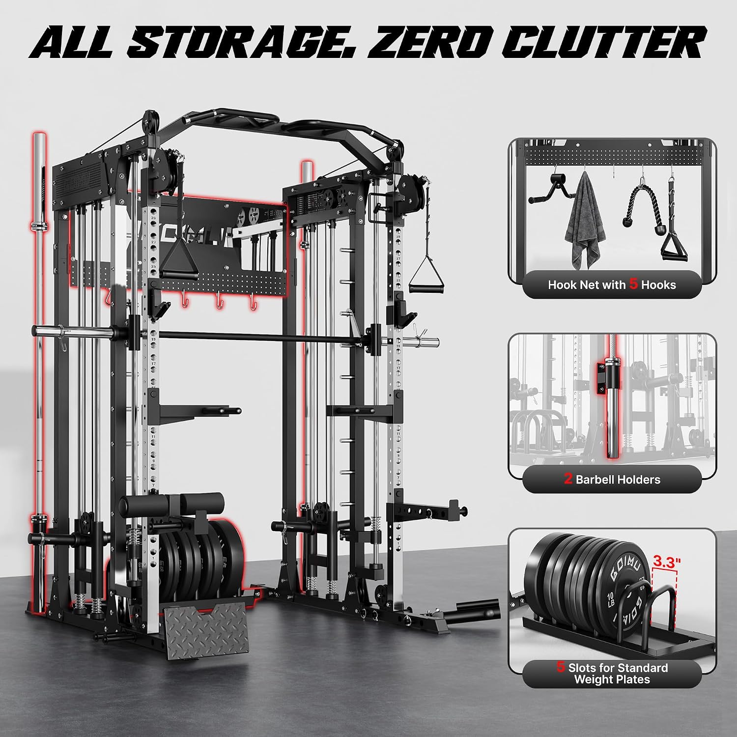 SM4 Smith Machine with Dual Pu - огляд і ціна Home Gym With Leg Press
