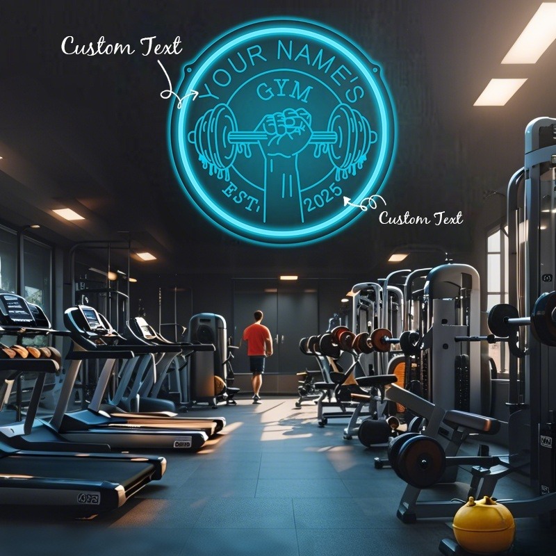 Custom LED Gym Neon Sign Barbe - огляд і ціна Home Gym Interior Design