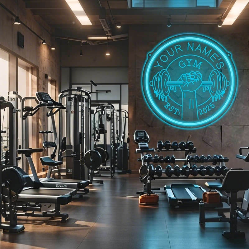 Custom LED Gym Neon Sign Barbe - огляд і ціна Home Gym Interior Design