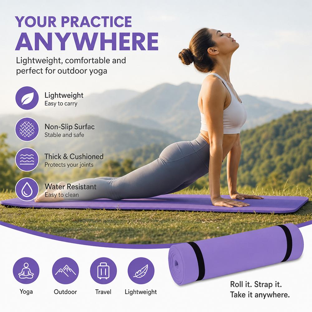 1/2Pcs Thick Yoga Mat Anti-ski - огляд і ціна Gymnastics Mat Thick