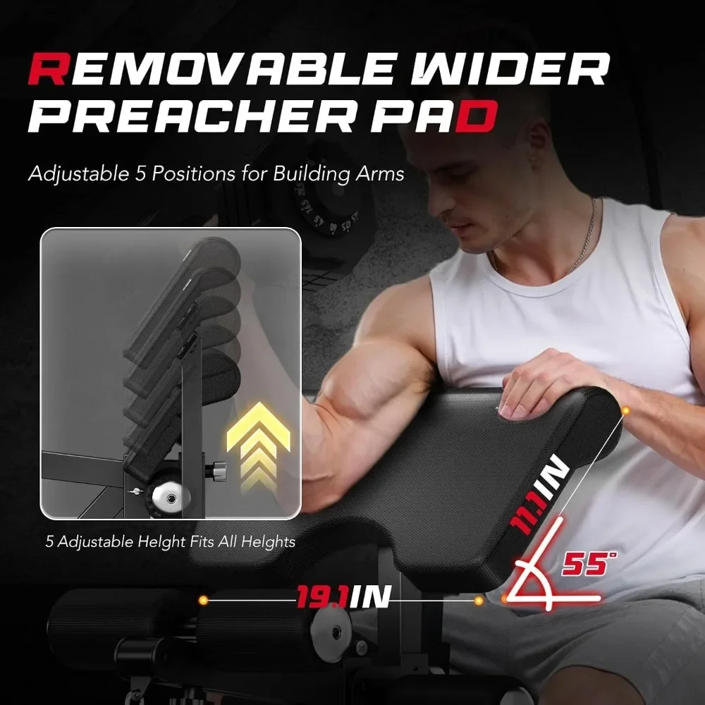 1200lbs Weight Bench With Leg  - огляд і ціна Home Gym Leg Extension