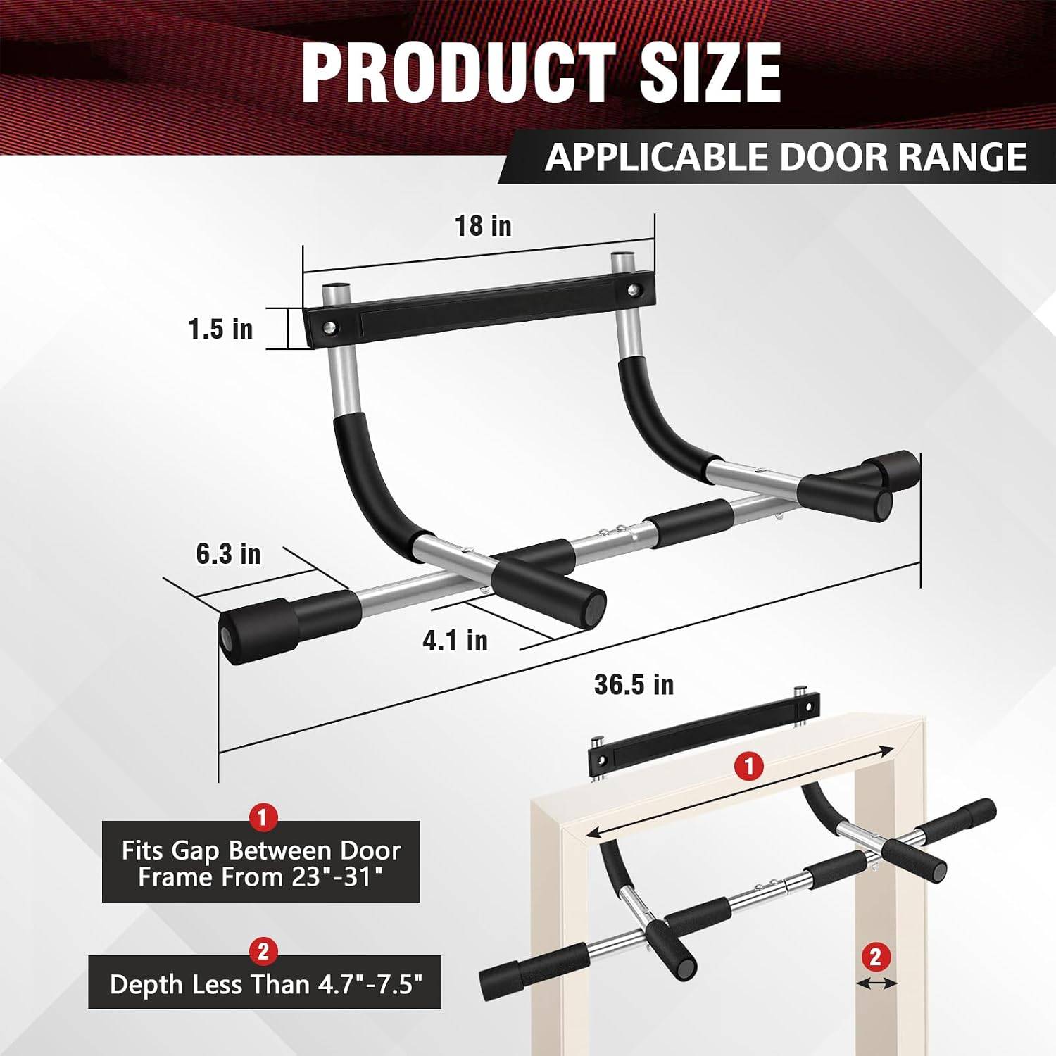 Adjustable Chin Up Bar Exercis - огляд і ціна Chin Up Doorframe