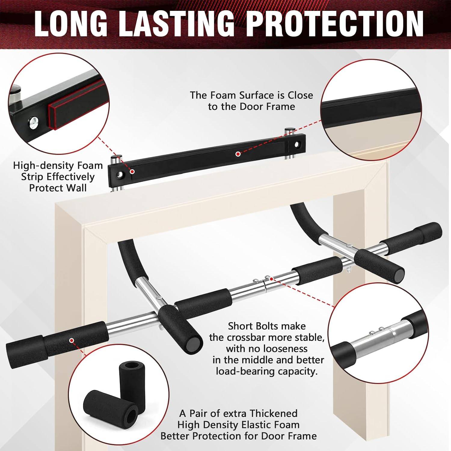 Adjustable Chin Up Bar Exercis - огляд і ціна Chin Up Doorframe