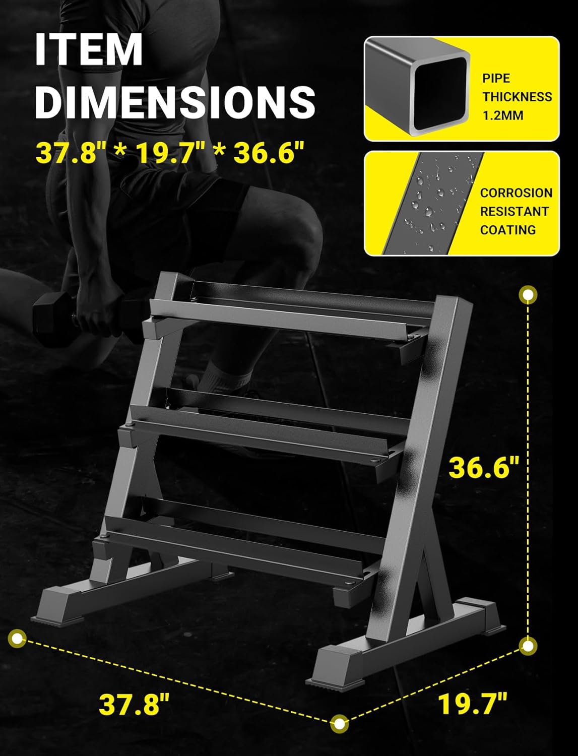 Home Gym Dumbbell Rack, 3 & 5  - огляд і ціна Home Gym Usa